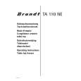 BRANDT TA110NE Owners Manual